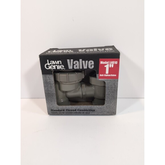 LAWN GENIE L4010 1" ANTI-SIPHON PVC IRRIGATION VALVE STANDARD THREAD NEW IN BOX - Picture 1 of 7